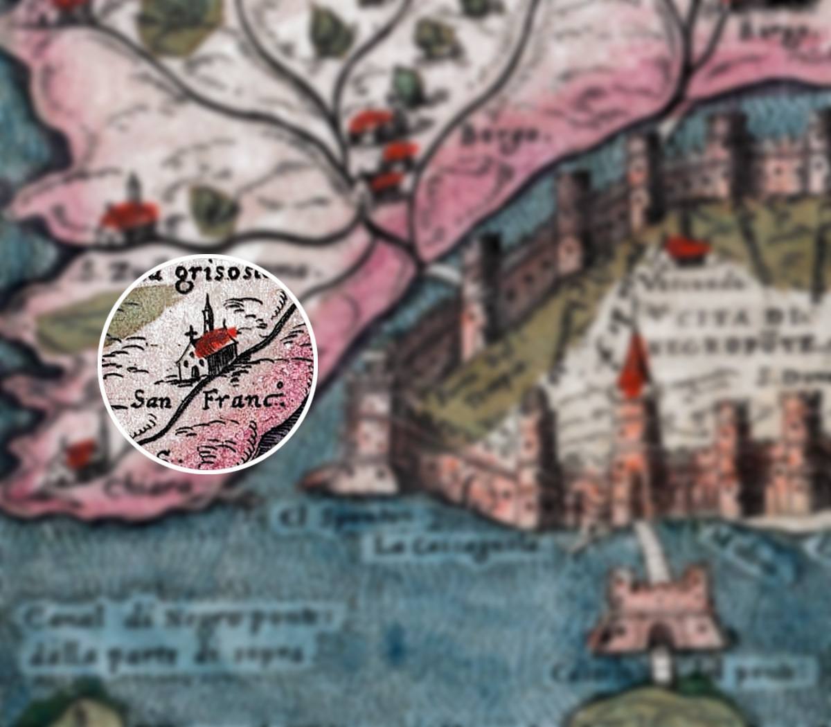 1-Αγιος-Φραγκίσκος-στη-θέση-του-Αγίου-Δημητρίου-Χαλκίδας-τοπογραφικό-του-1840-πάνω-σε-σύγχρονο-χάρτη-της-Χαλκίδας