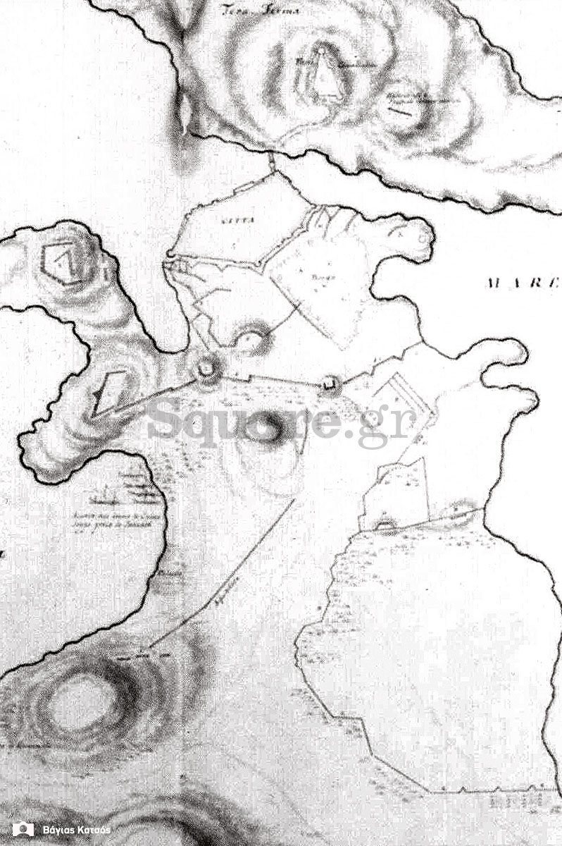 4-Σχεδιάγραμμα-της-πολιορκίας-του-Νεγροπόντε-1688-Γεννάδειος-Βιβλιοθήκη-Αθηνών-Συλλογή-Grimani-πίνακας-XXXV