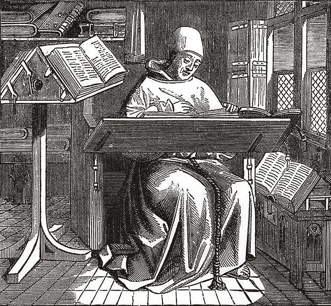 7-Δομινικανός-μοναχός-εργάζεται-στο-«scriptorium»-της-μονής-του