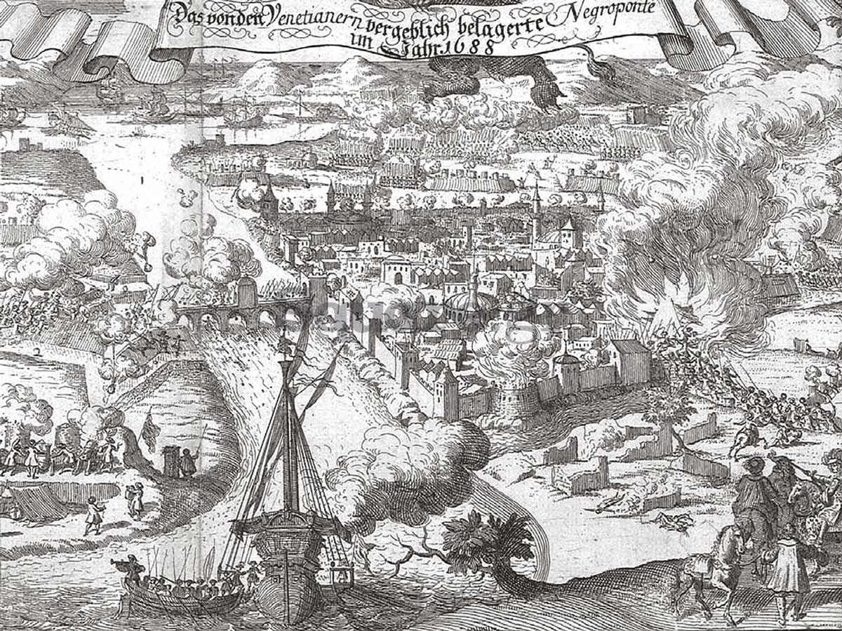 9-Απεικόνιση-της-αποτυχημένης-πολιορκίας-της-Χαλκίδας-από-τον-Φραντσέσκο-Μοροζίνι-(Francesco-Morosini,-1619---1694),-το-1688